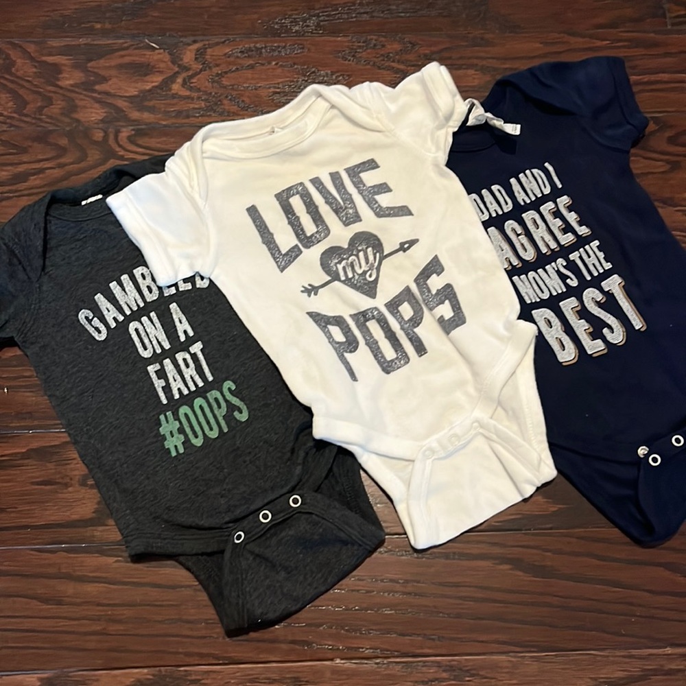 Love my Pops 6month onesie bundle